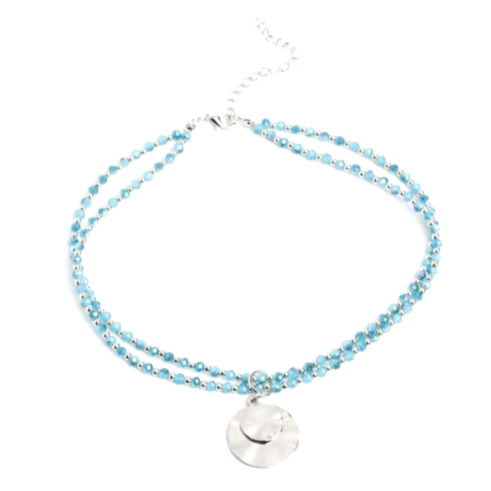 Compacted Cosmos - Blue - necklace and earrings set